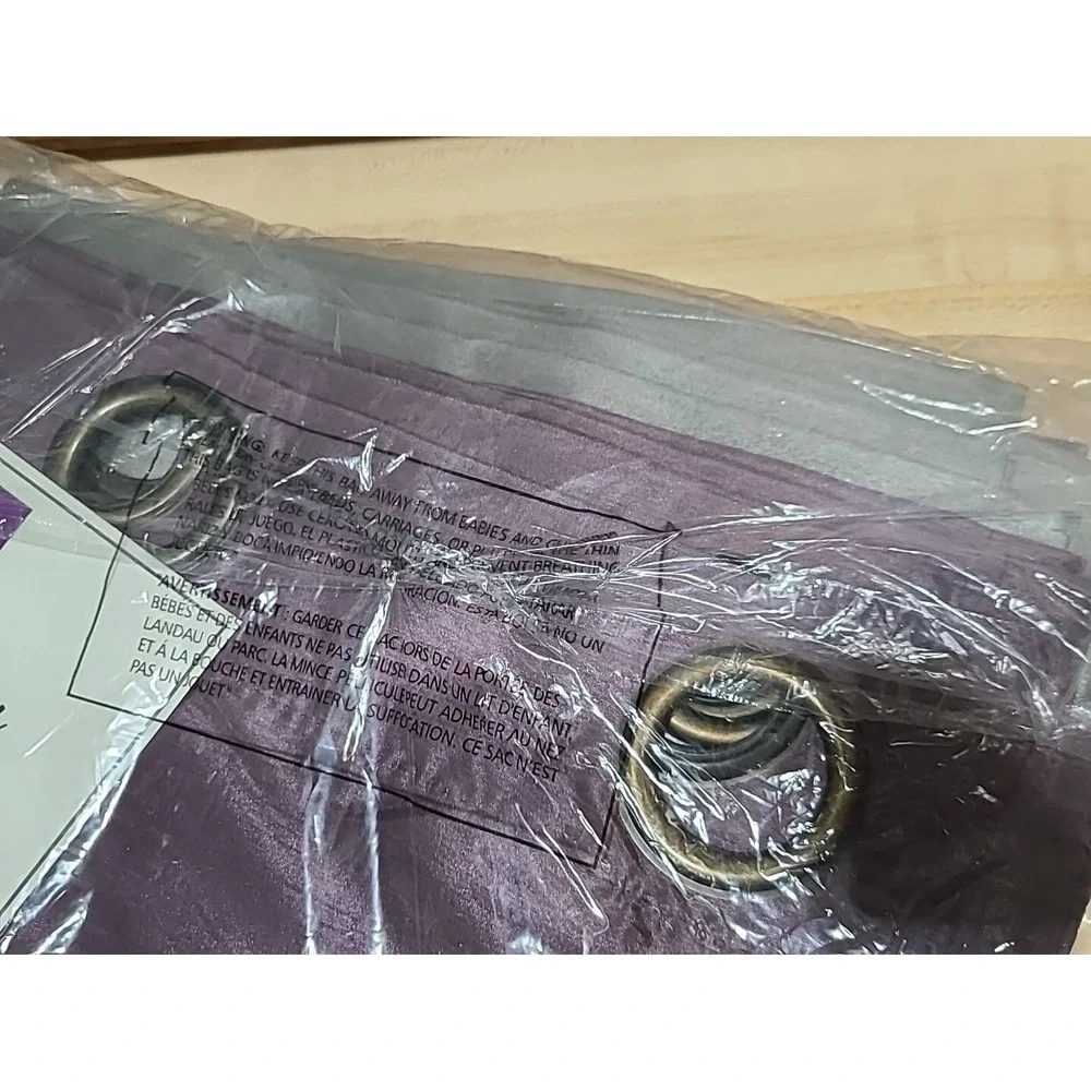 Lush Decor Prima Purple and Gray Two Panels Curtain 108